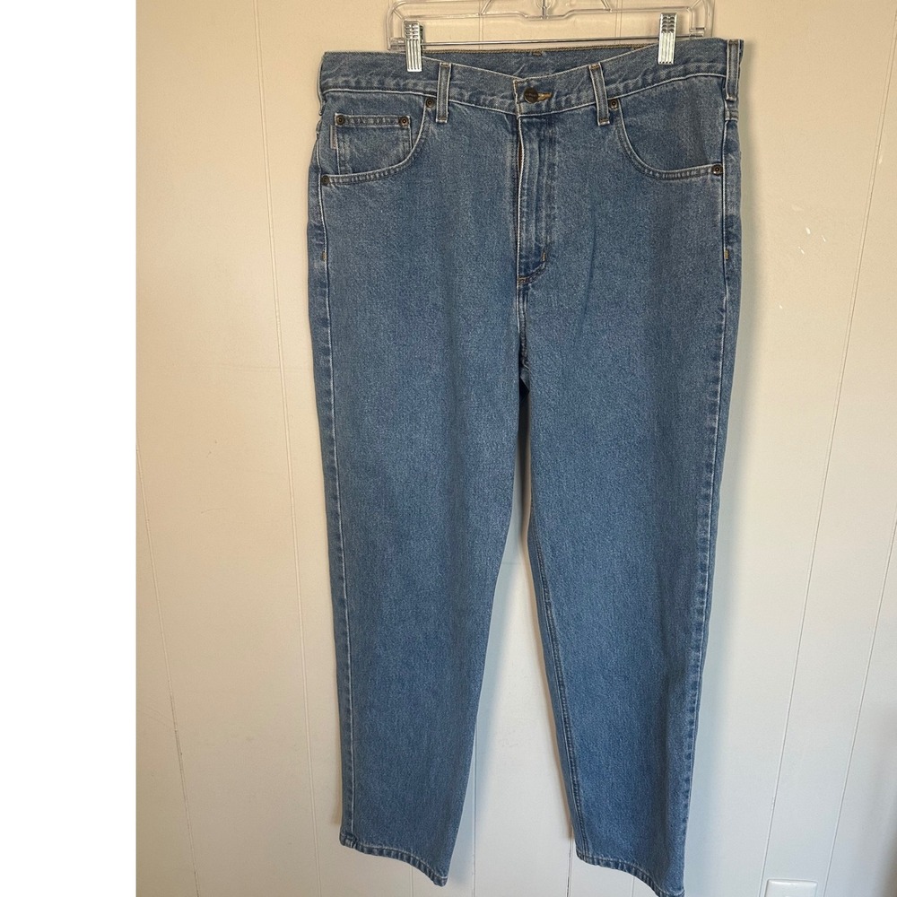 Carhartt Men's Relaxed‎ Fit Straight Leg Jeans Blue Denim 38x32